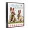 Stupell Industries Easter Blessings Gingham Spring Bunnies Framed Giclee Art